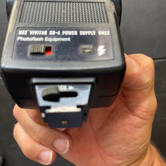 Vivitar SB-4 283 Auto Thyristor + Sensor Shoe Mount Flexible Arm Camera Flash - Picture 4 of 8